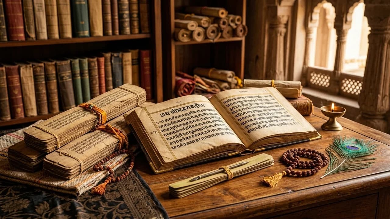 Ancient Sage Teaching Disciple in Forest Hermitage — Guru Shishya Parampara