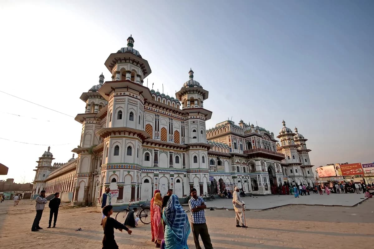 Grand heritage marble architecture and sanctum of Mata Sita in sacred Janakpurdham