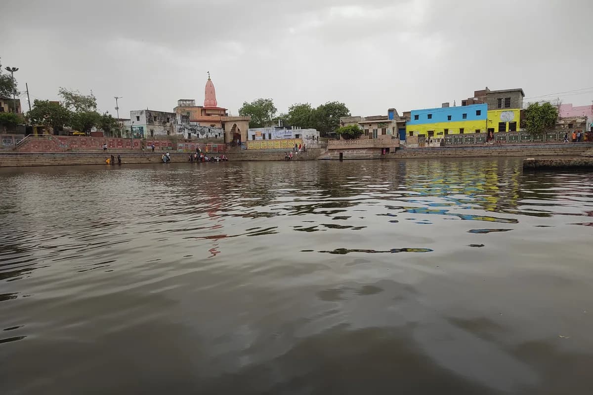 Sacred waters of Radha Kund in Braj, where mothers assemble on Ahoi Ashtami